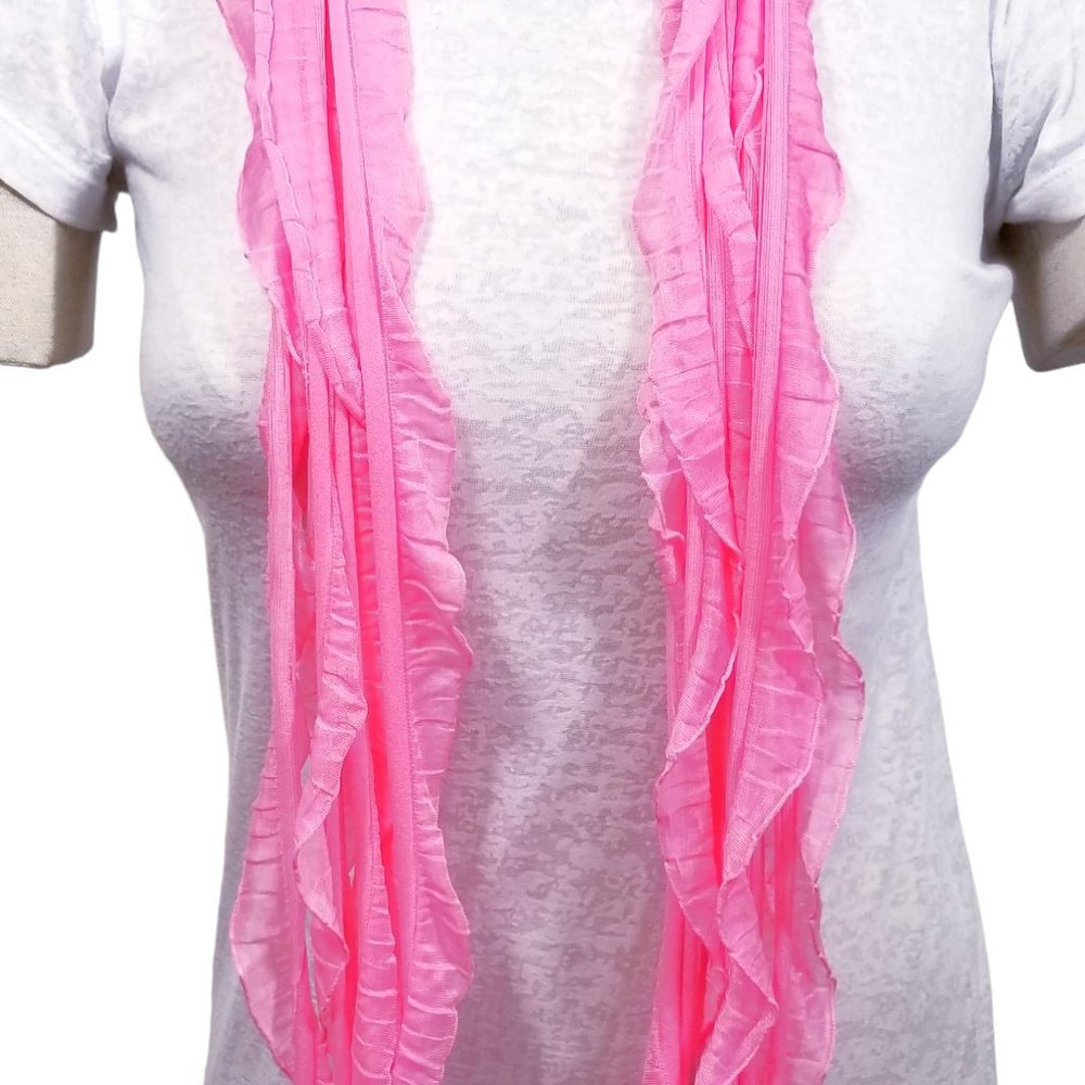 Pink Flutter Scarf Lightweight Women Accessory Multiwear